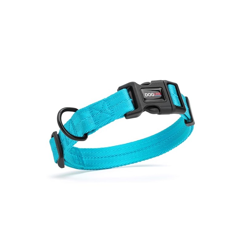 Dogline Collar de Nylon, Color Celeste, Meno