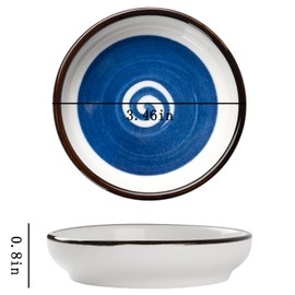 MOSYONE Soy Sauce Dish Ceramic Set of 6 - Soy Sauce Dipping Bowls for Sushi - 3.5 Inch Serving Dish - Japanese Style Dinnerware Set