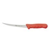 Winco 6" Commercial-Grade German Steel Boning Knife, Curved, Red