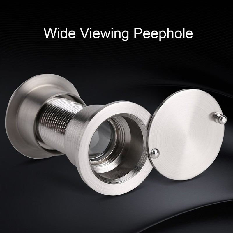 Peephole Door Viewer, Spy Hole with Rotating Privacy Screen, Door