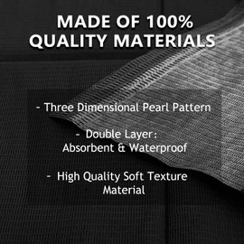 TOEDO Disposable Nail Art Table Towels 13"x18" - 3 Ply Waterproof Dental Bibs for Patients - Dentist or Medical Tray Cover and Nail Table Cover Supplies, Black