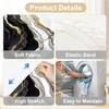 ANNA QUEEN Gold and Black Marble Chair Covers for Dining
