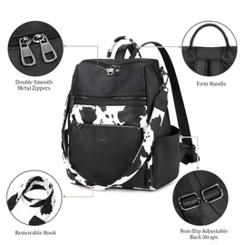 AGLOD Leather Backpack Purse for Women Designer Ladies Shoulder Bag Fashion Faux Work Travel Handbags