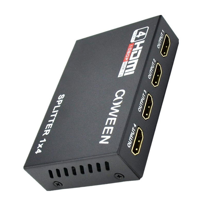 Moyishi HDMI Splitter 1X4 4 Port Hub Repeater Amplifier v1.4
