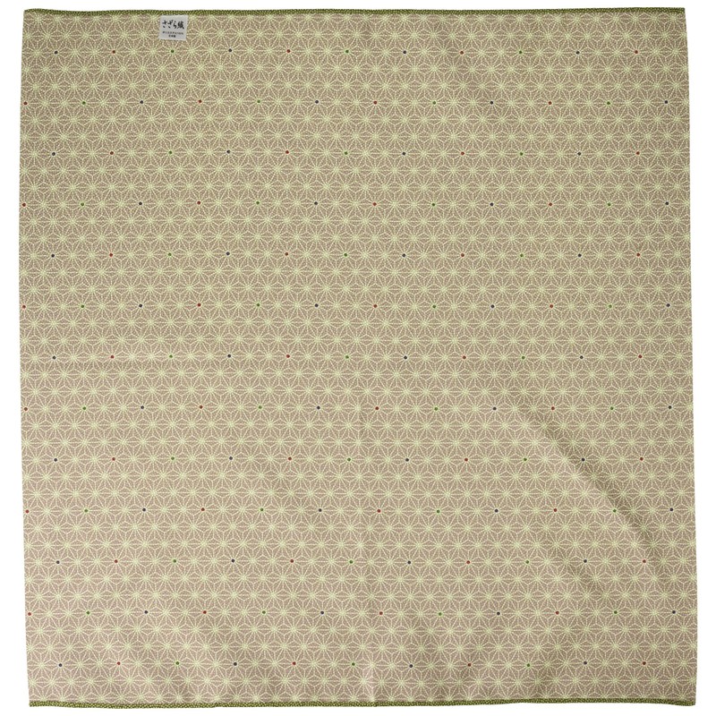 三陽商事 風呂敷 さざら織 両面ふろしき 緑×フジ 48×48cm 中巾 34011