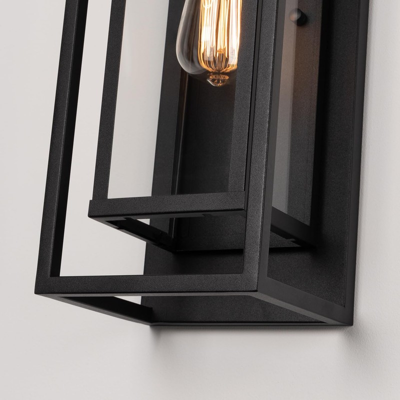mirrea 18" Classic Outdoor Wall Sconce 1 Light in Matte