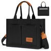 Canvas Tote Bag for Women with Pockets Crossbody Bag Tote