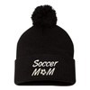 Go All Out One Size Black Pom Soccer Mom Embroidered