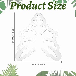 DELORIGIN Pack of 6 Monstera Grappler Transparent Plant Support for Monstera Leaves, Hollow Plant Support Ring, Acrylic Plant Support for Plants for Organising Leaves, Keeps Plants at Home