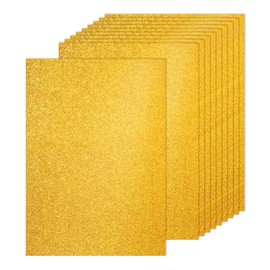 PATIKIL 20Sheets Gold Glitter Cardstock, 8.3x11.7 in A4 Glitter Paper Card Stock Shiny Scrapbook 250gsm Sparkly Paper Large Shimmer for Crafts Scrapbook DIY Art Wedding Party
