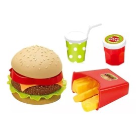 KFMX Juego Comida Didáctico Hamburguesas Dobles Comida Juguete
