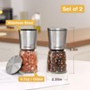VUCCHINI Salt and Pepper Grinder Set - Adjustable Stainless Steel