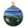 Art Studio Company Hand Painted Glass Christmas Ornament - Beach