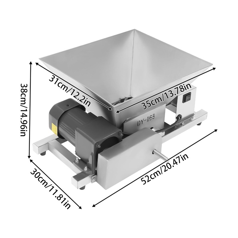 YUASDUU Electric Fruit & Apple Crusher, 110V 60W Automatic Fruit
