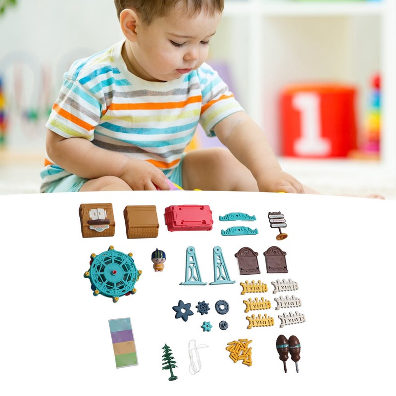 Kid Assembled Ferris Wheel Toy Nut Disassembled Maunal Ferris Wheel