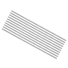 sourcing map 10pcs Round Steel Metal Rods, 2.4mm x 200mm High Speed Steel (HSS) Lathe Bar Stock Tool, for Shaft Gear Drill Lathes Boring Machine Turning Miniature DIY Craft