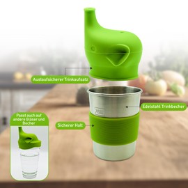 Rilli Stainless Steel Drinking Cup for Babies and Toddlers, BPA-Free, Leak-Proof, Dishwasher Safe, for Children 6