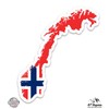 GT Graphics Norway Flag Map - Vinyl Sticker Waterproof Decal