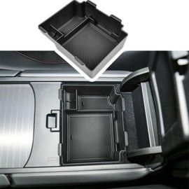 EDBETOS Center Console Organizer Tray Compatible with 2019-2023 2024 Acura RDX Accessories RDX Armrest Box Insert Tray Interior Secondary Armrest Storage Box, ABS Black Trim