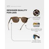 WMP Eyewear - Men's Retro Keyhole Polarized Square Sunglasses, Premium