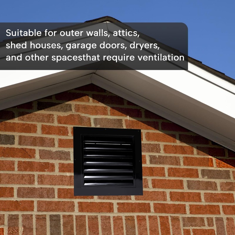 2 Pcs 12" x 12" Gable Vents for House Aluminum