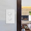 Faith White Double Light Switch (2-Pack) | Two Single-Pole Wall