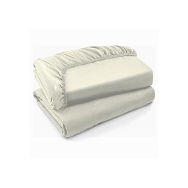 Premium Microfiber Fitted Bed Sheet, Soft and Wrinkle-Resistant (Cream, Twin)