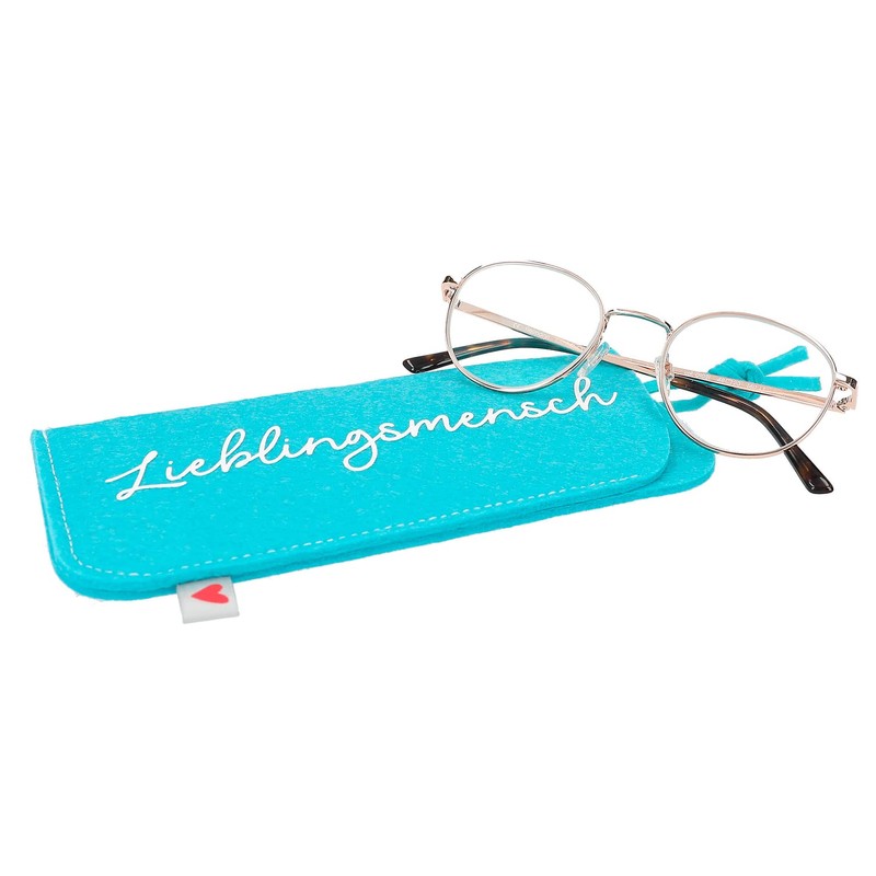 Depesche 11838-022 Felt Glasses Case in Red with the Inscription