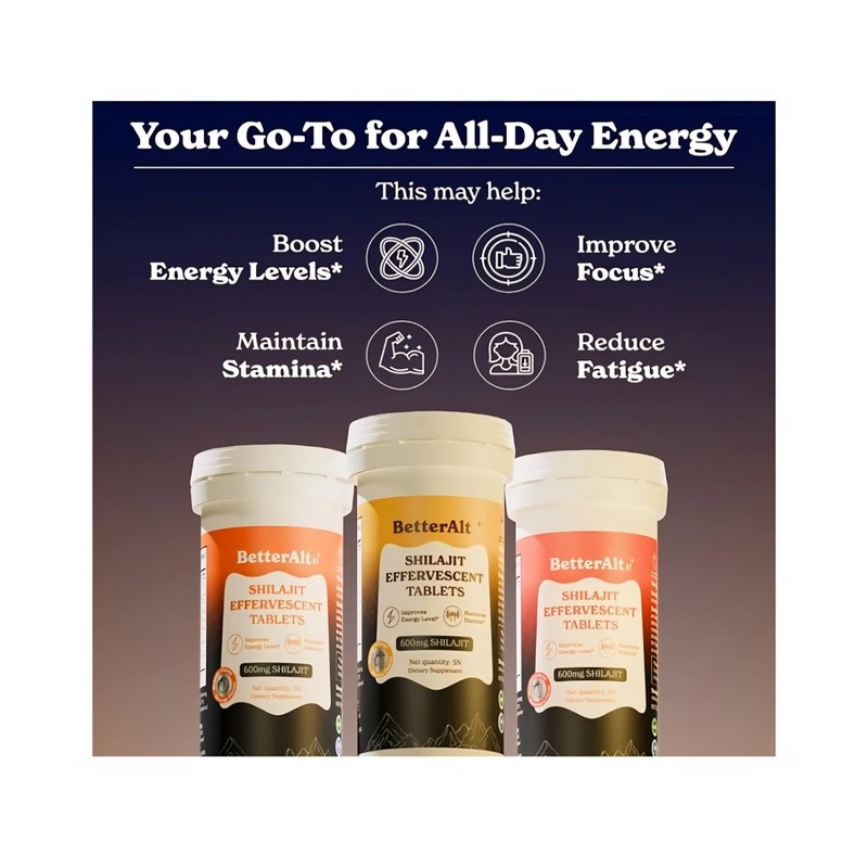 Better Alt Effervescent Tablets 600mg | Ashwagandha & Brahmi| Helps