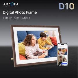 ARZOPA Digital Picture Frame 10.1 Inch Smart WiFi Digital Photo Frame 32GB with 1280x800 IPS Touch Screen, Auto-Rotate and Slideshow, Easy Setup to Share Photos Or Videos from Anywhere Anytime,Perfect Gifts for friends,family,Gift ideas Home Decor - WOND
