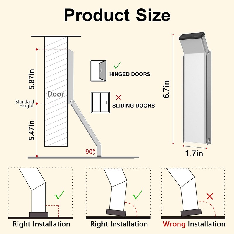 Door Stop, No Drilling Door Stoppers to Keep Door Open,
