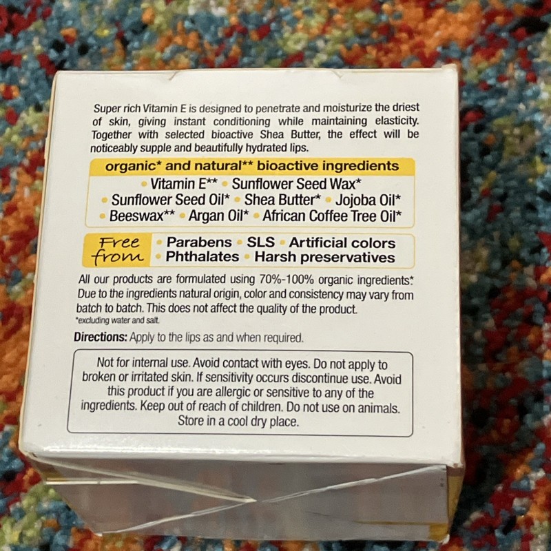 Dr Organic Vitamin E/ Virgin Olive Oil Lip Balm Lip