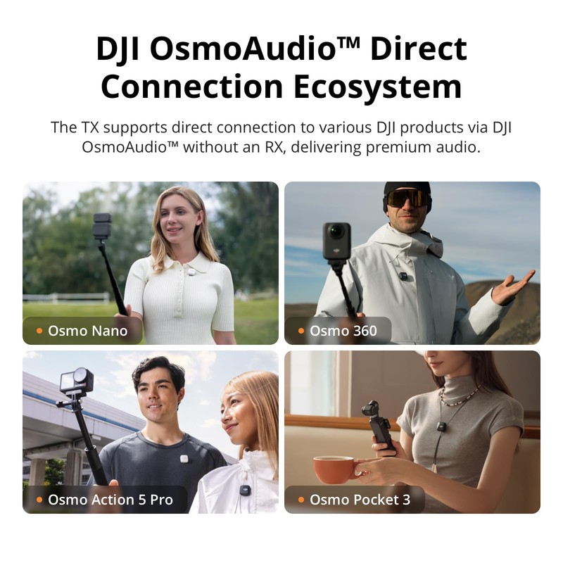 DJI Mic Mini (2 TX + 1 RX), Detail-Rich Audio,