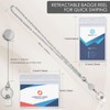 3 Pack Set Retractable ID Badge Holder with Bling Neck