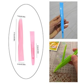 NentMent 3 Pack Plastic Scraper Tool Label Scraper Label Peeler Spaces 2in1 Non-Scratch Kitchen Scraper with Foldable Cleaning Pen Easy to Clean Small Spaces Gap Cooktop Countertop Burner Oil Stains