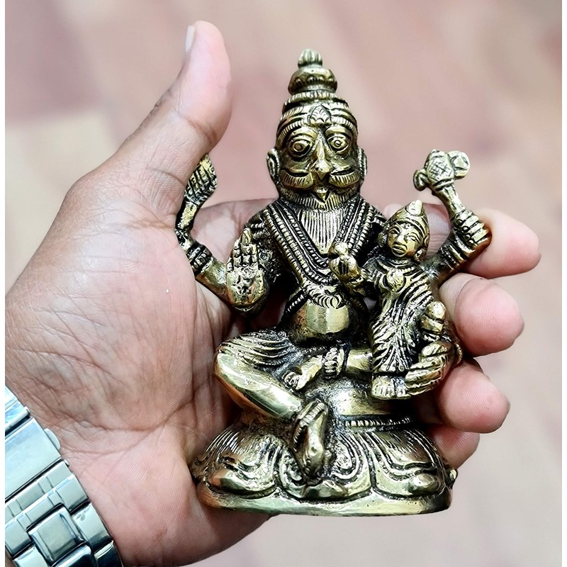 eSplanade - Brass Narsimha ​Narsingha Narsing with Lakshmi Laxmi Murti