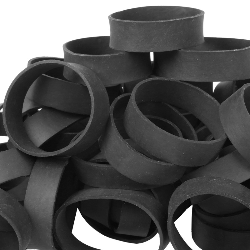 AIWOQI Rubber Bands Size#82 Black 65 Pieces Heavy Duty Wide