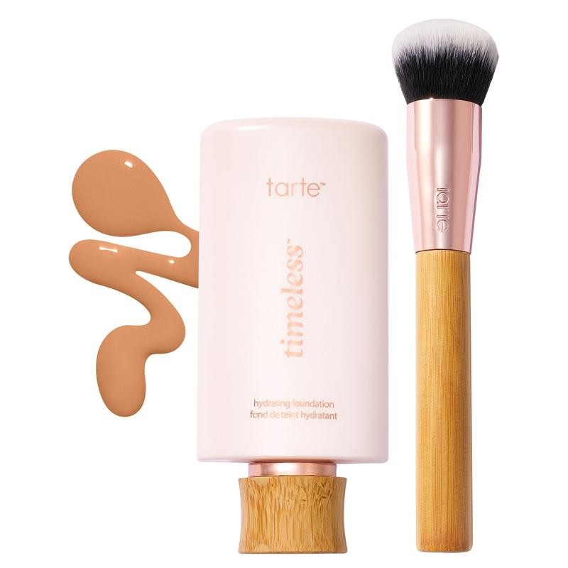 tarte timeless hydrating foundation & brush Coverage Moisturizer:_38N Md Tan
