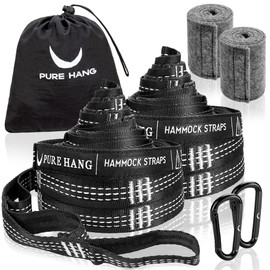 PURE HANG Hammock Attachment Hammock Suspension Set Hanging Set for Hammock Tree Outdoor Camping Travel Complete Set (White)