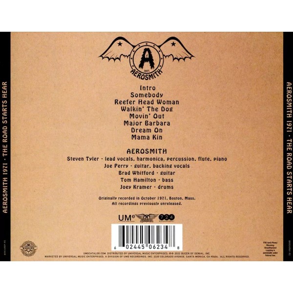 AEROSMITH 1971: THE ROAD STARTS HEAR NEW CD
