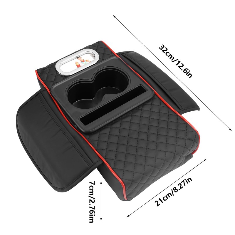Universal Car Armrest Box, PU Leather Centre Console Pad with