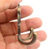 LXZ 4 PCs Antique Brass Wall Mounted Double Prong Hooks