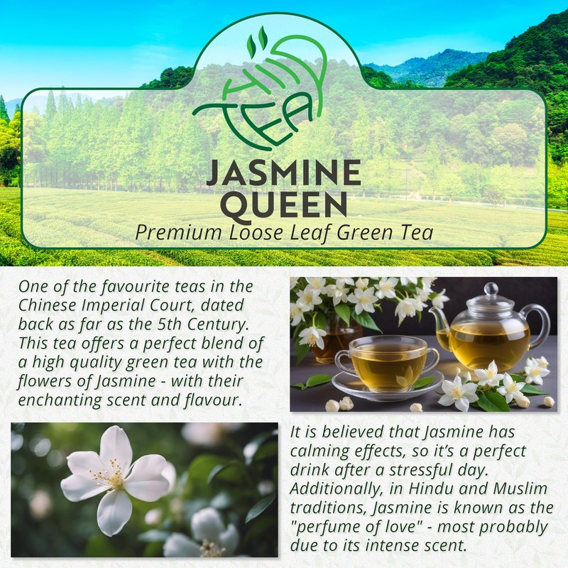 Jasmine Queen Premium Loose Leaf Green Tea With Jasmine –