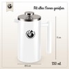 French Press Double Wall Stainless Steel Coffee Pot, Black Press