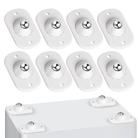 Pikabeast 8PCS Self Adhesive Casters Wheels - 360° Rotating Mini Universal Appliance Rollers for Air Fryers, Coffee Makers, Trash Can, Storage Boxes and Small Furniture - Easy Glide, Convenience