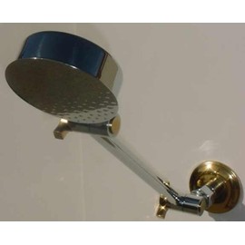 Deluxe Aussie Style Shower Chrome/Gold with 15" Extension