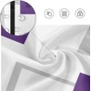 Kikiry Purple Black Shower Curtain 72''W x 72''L Abstract White