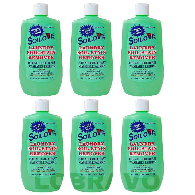 Soilove Laundry Soil-Stain Remover 16oz 6 Packs ( Made in