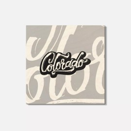 Unbranded Colorado USA State Slogan 4'' X 4'' Square Wooden Coaster