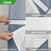 eachope Extra Long No Hooks Needed Linen Textured Shower Curtain